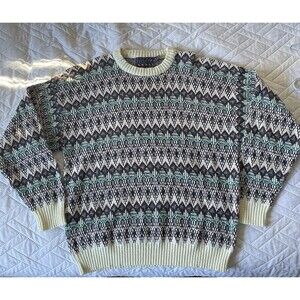 Vintage American Priority Sweater XL Knit Pullover Grandpa 3D Textured 80s 90s